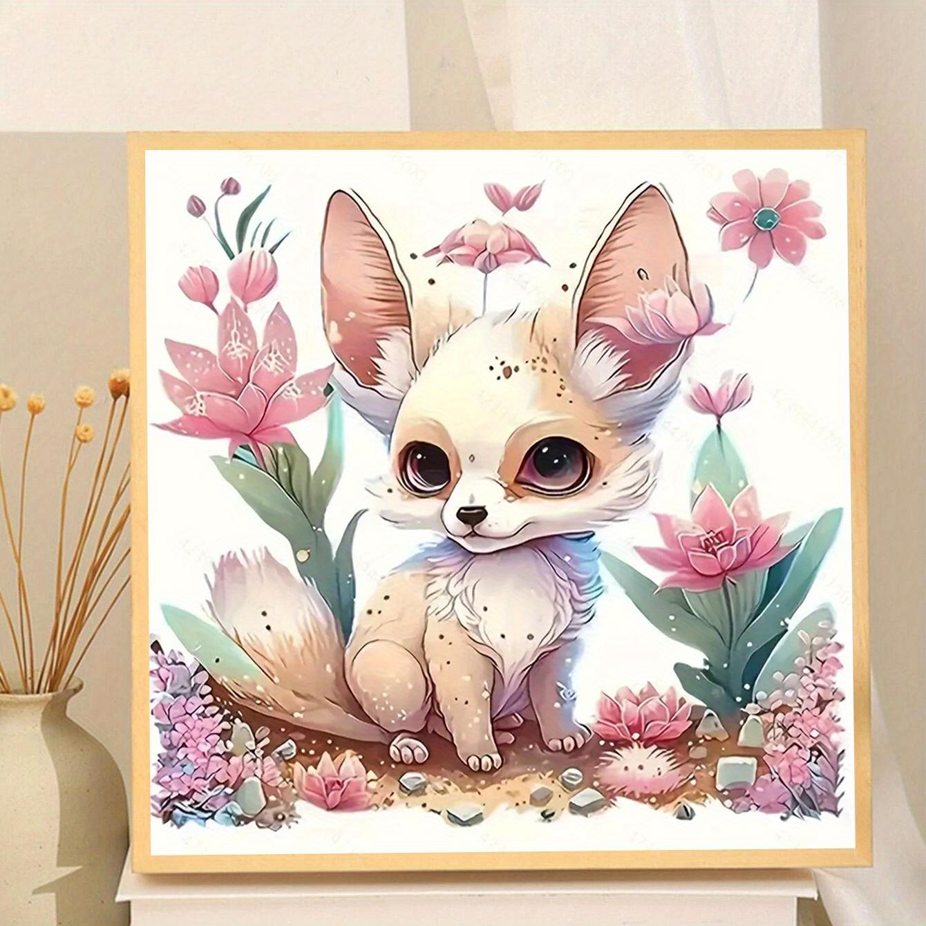 

DIY 5D Алмазная картина Мультфильм Милая лиса Алмазная вышивка Полный алмаз Домашний декор Фреска Украшение Подарок