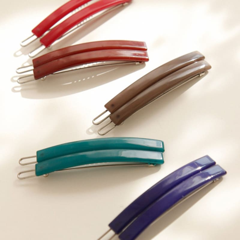 

J.Lauren Celluloid Straight Square Hair Pin Set H01118 Blue