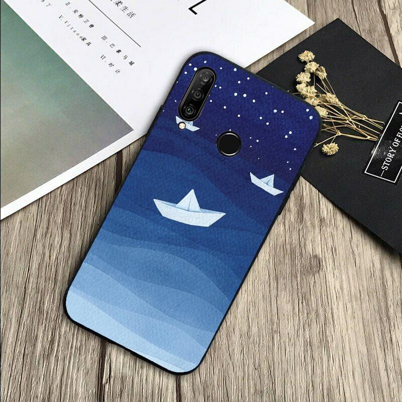 Ocean Waves Sailboat For Huawei Nova 8i 11i 12i 12s 9 10 SE Y60 Y70 Y90 Y72 Y73 Y61 Y91 P60 Pro P30 P40 Lite Case