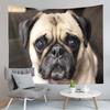Cute Animals Pet Pug Dog Decor Tapestry for Backdrop Creativity Bedroom Dorm Living Room Modern Decor Wall Hanging Tapestries