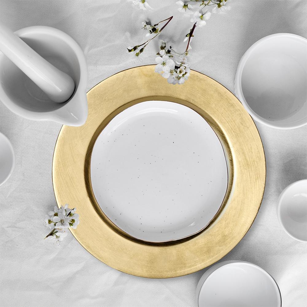 Sous-plat Doré Dessous de plat Support Décoratif Plateau Plat Grand Plat