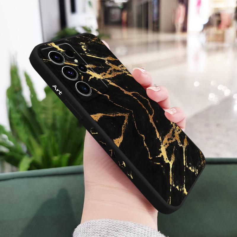 

Gold Marble Phone Case For Samsung Galaxy S25 FE S24 S23 S22 S21 S20 S10 S10E Ultra Plus Note 20 Ultra 10 Plus Cover Galaxy S21 FE