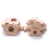 1Pcs Wooden Rodent Teethers Baby Cartoon Animals Rainbow Ice Cream Beech Teether Pendant For Baby Pacifier Chain Nurse Gifts Toy