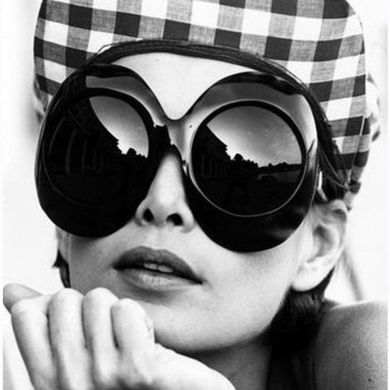 Oversized Round Sunglasses Women Men Luxury Vintage Designer Big Frame UV400 Sun Glasses for Outdoor Travel Punk