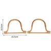 2Pcs Round D-Shaped Resin Purse Handles Non Slip DIY Replacement Bag Straps for Clutch Tote Handbag Repair