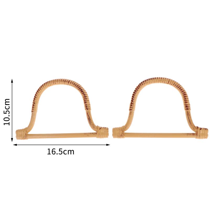 2Pcs Round D-Shaped Resin Purse Handles Non Slip DIY Replacement Bag Straps for Clutch Tote Handbag Repair