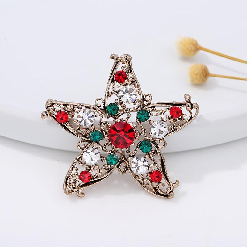Fumaide Christmas Snowflake Brooch Set