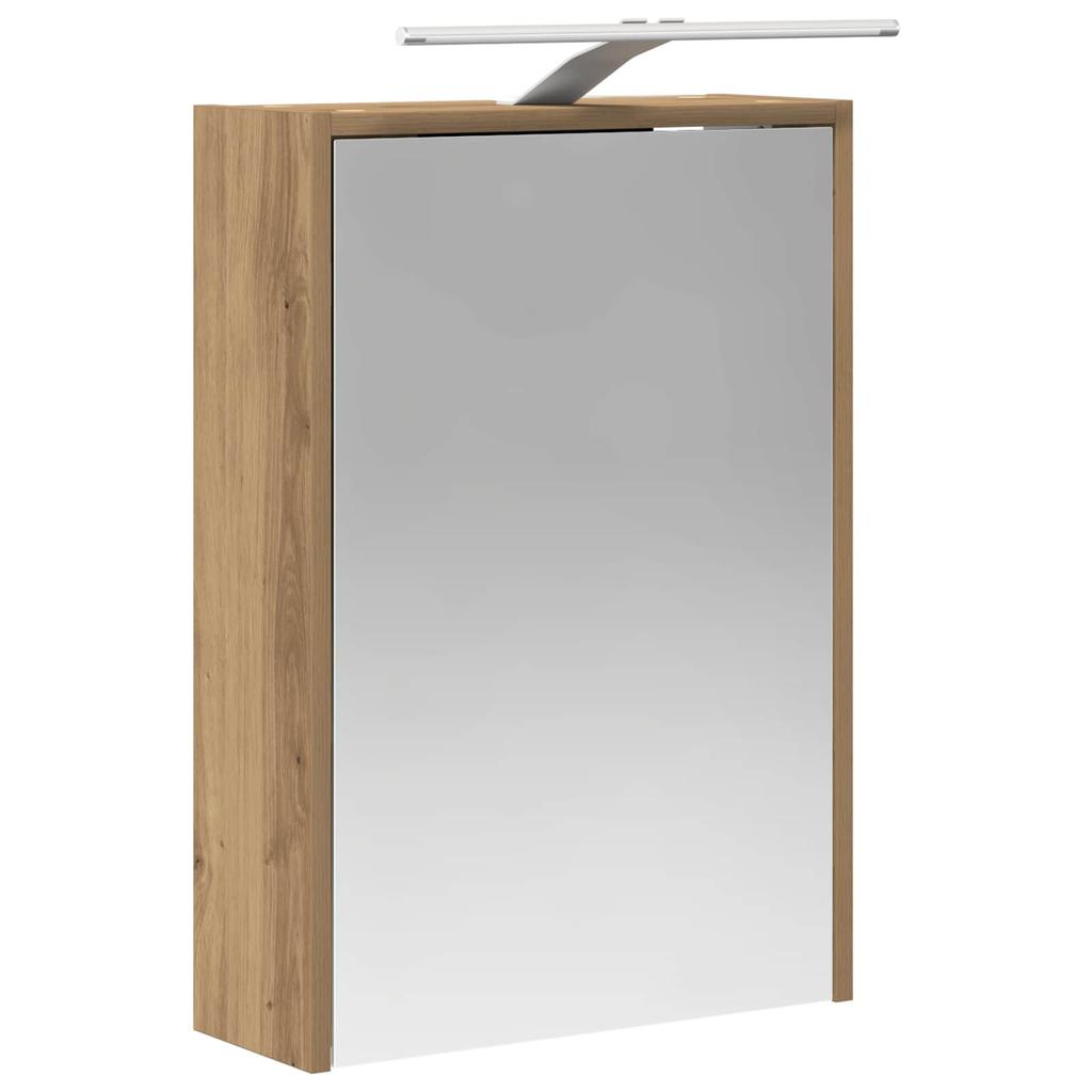 Bathroom Mirror Cabinet Craftsmanship Oak Design 43 X 16 X 62.5 Cm