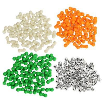 50PCS Fishing Double Rattle Metal Sea Fishing Attractor Bell Beads with Plastic Case for Luring Fish