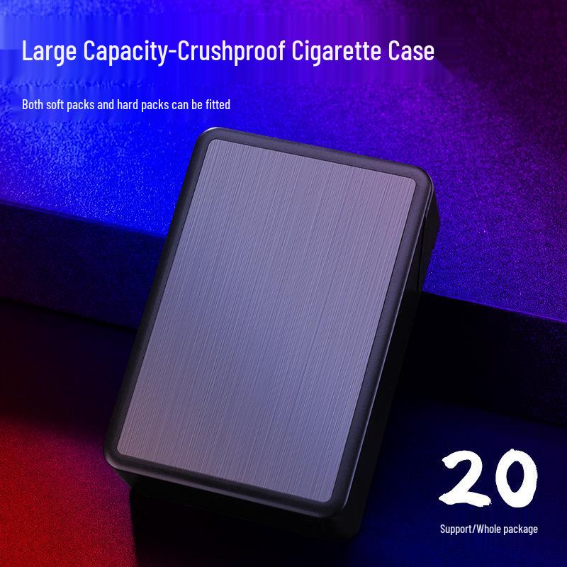 Windproof Ultra-Thin 20-Piece Cigarette Case: Moisture-Proof, Automatic, Waterproof, Portable for Men & Women