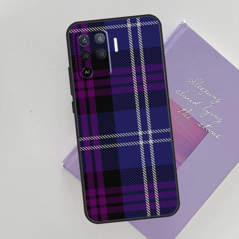 Fraser clan tartan Cover For Oppo A78 A98 A74 A54 A94 A15 A16 A17 A52 A72 A76 A96 A53 A57S A58 A5 A9 Phone Case OPPO A78 5G