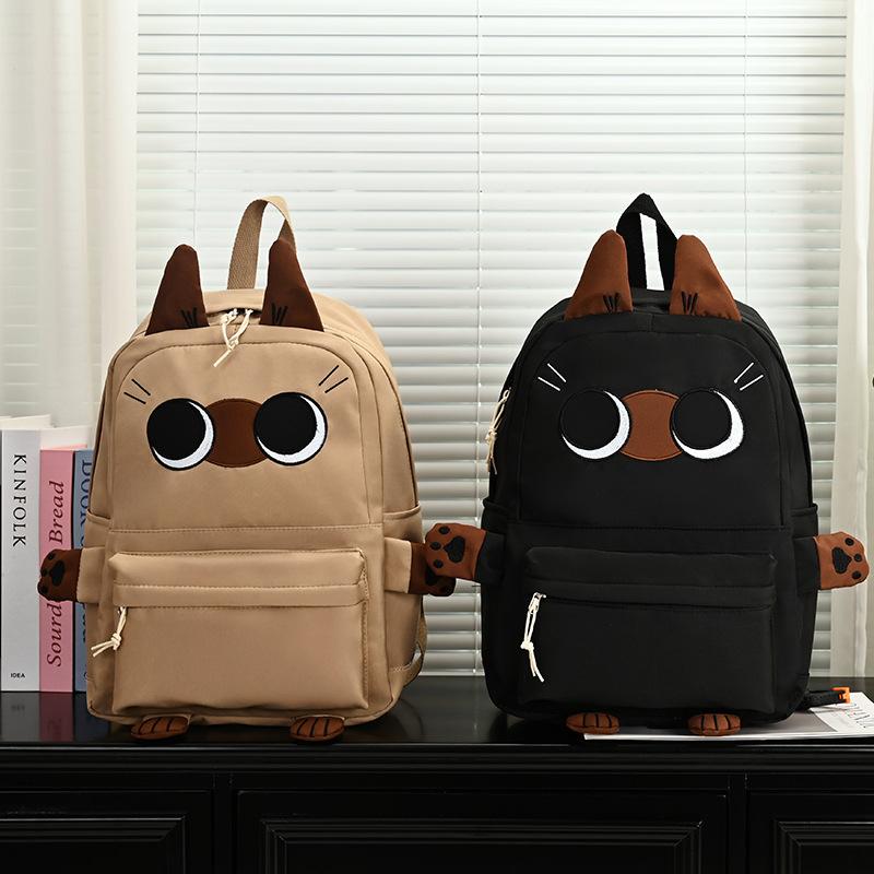 Schultasche1011 Siamkatze Koreanische Version Harajuku Rucksack Campus Tasche Wind Mittelschüler Schultasche Damen Tasche