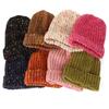 Trendy Mixed Color Slouchy Beanie Classic Coldproof Warm Skull Cap Thick Knit Hats Beanies For Women Autumn & Winter