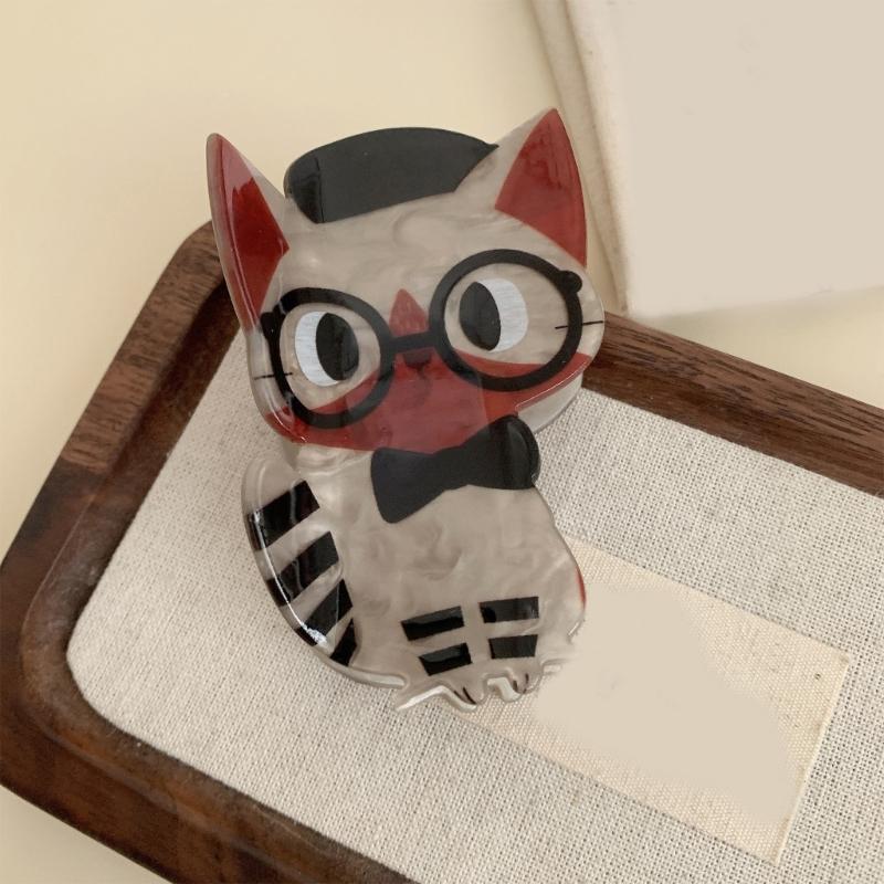 Unique Kitten Shaped Large Hair Claw Clip Ponytail Claw Kitten Hair Holder Barrettes Hair Adornment Hair Ornaments