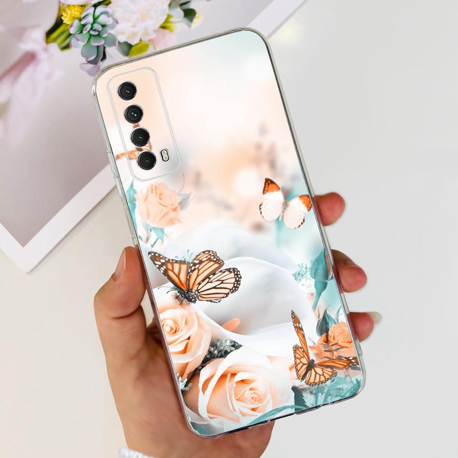 For Huawei P Smart 2021 Case PPA-LX1 PPA-LX2 New Fashion Painted Cover Soft TPU Phone Case For Huawei Y7a Psmart 2021 Coque Capa