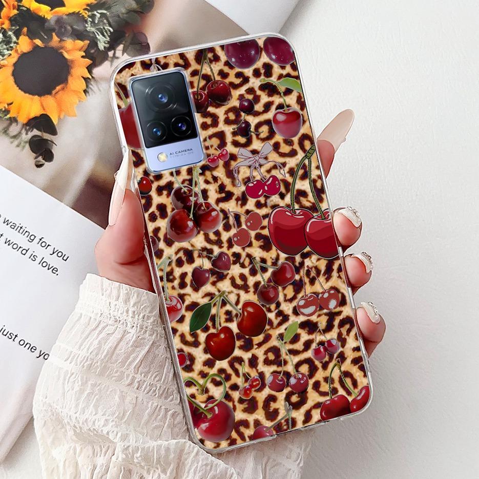 For Vivo V21e Case V2061 Cute Cat Lion Painted Cover Soft Silicone Phone Cases For Vivo V21 V2066 V2108 V 21 VivoV21 E 4G Fundas