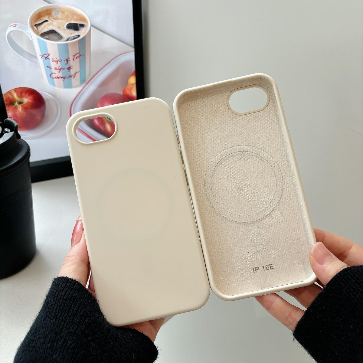 

Fashion Liquid Silicone Built-in Magnetic Case For iPhone 17 Air 16 E 15 14 Plus 13 12 11 Pro Max For Magsafe Charge Phone Cover iPhone 11