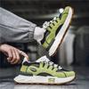 Fashion Sneakers Men's Shoes Vulcanized Platform Sneakers Men Street Style Walking Vulcanized Casual Shoes Men Green