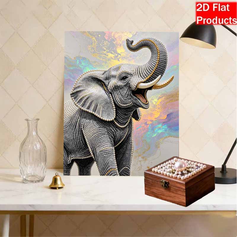 Majestic Elephant Pearl Kit DIY 5D Rhinestone Art Craft for Adults and Kids Home Party Decoration Handmade Gift