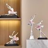 Resin Ballet Dancer Sculpture Girl Figurines Elegant Statues  Decoration for Cabinet Desktop
