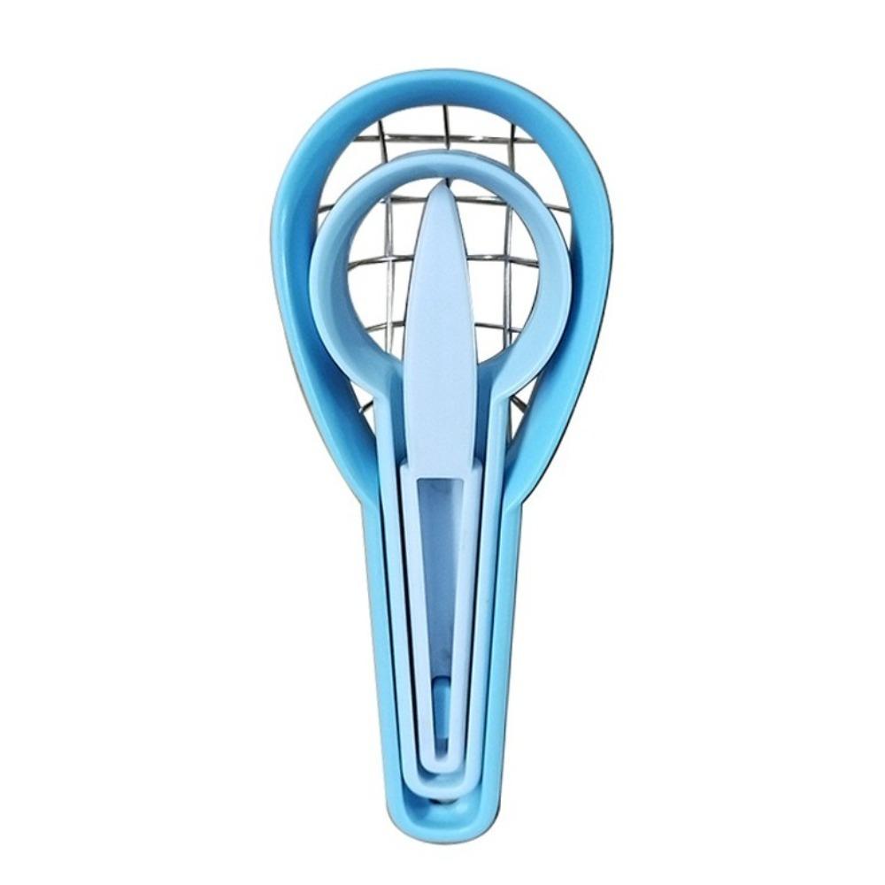 Plastic Avocado Cutter Stainless Steel Fruit Slicer Cutter Avocado Peeler  Party Preparation небесно-голубой