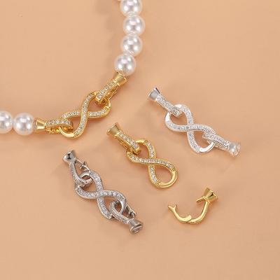 S925 Sterling Silver Universal Connector Clasp for DIY Figure-Eight Buckle Necklace & Bracelet