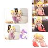 Cute Mermaid Plush Pillow Toy For Girls, Princess Bed Decor, Soft Velvet Stuffed Doll