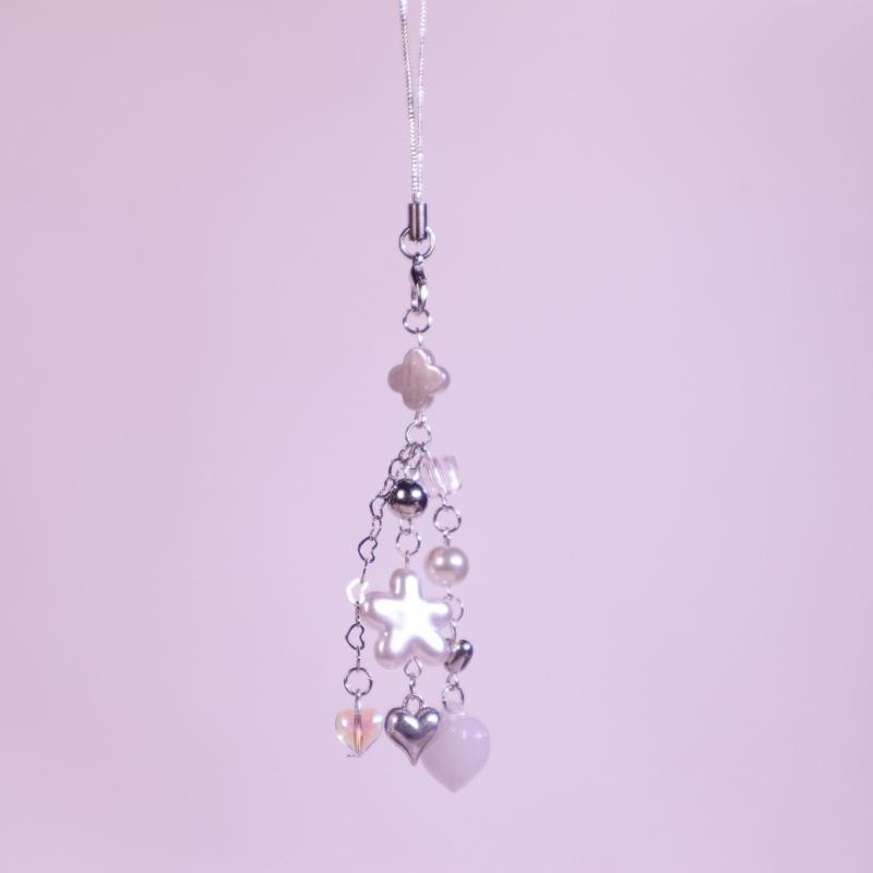 Stylish Mobile Phone Chain Handmade Beaded Keyring Pendant Fashionable Key Chain Practical Phone and Bag Accessory