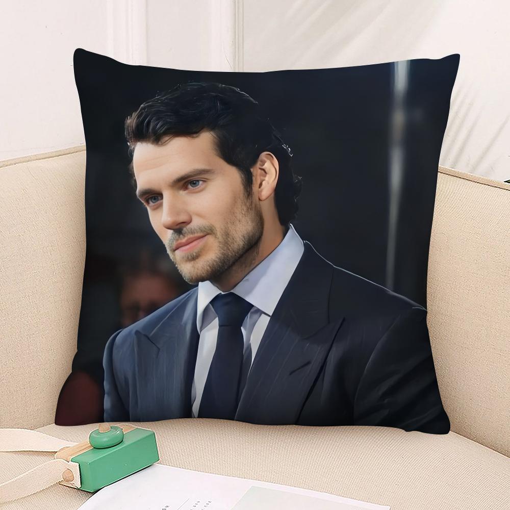 Super Star H-Henry Cavill Pillow Case 3D Print Polyester Fiber 40*40 Cm Home Sofa Throw Pillow Cover Decoration Festival Gift