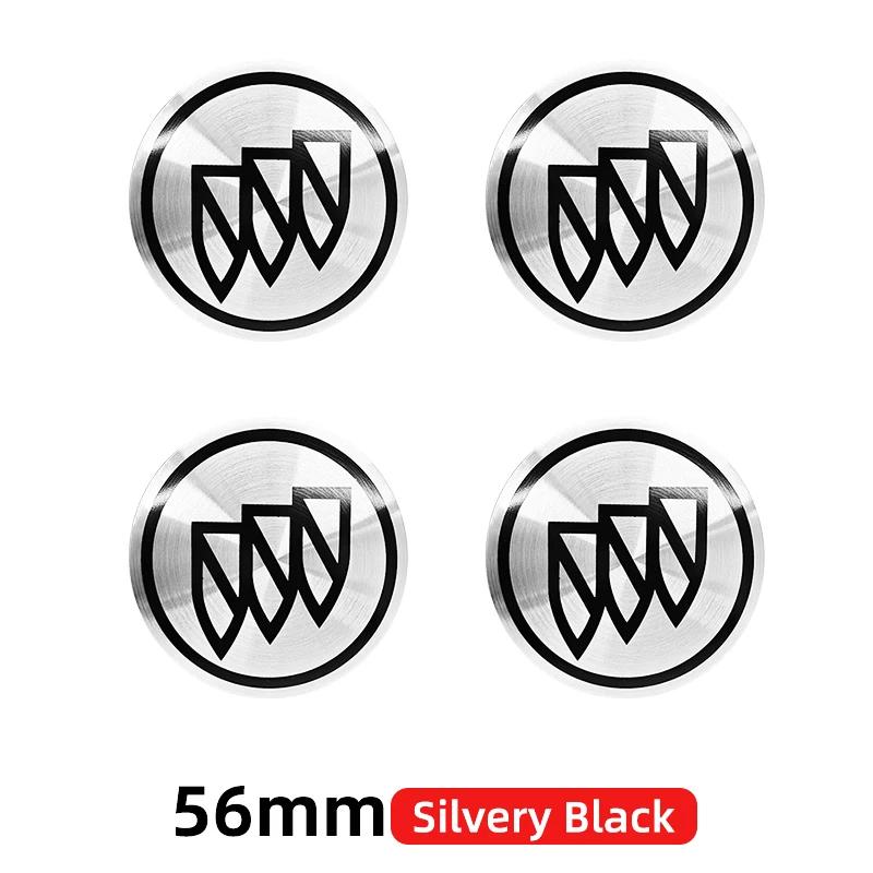 4pcs 3D 56mm 60mm 65mm Car Wheel Hub Centre Cap For Buick Badge Emblem Hub Center Cover Car Logo Sticker Styling Accessories