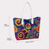 Colorful Spiral Printed Tote Bag Casual Stylish Daily Shoulder Handbag for Women