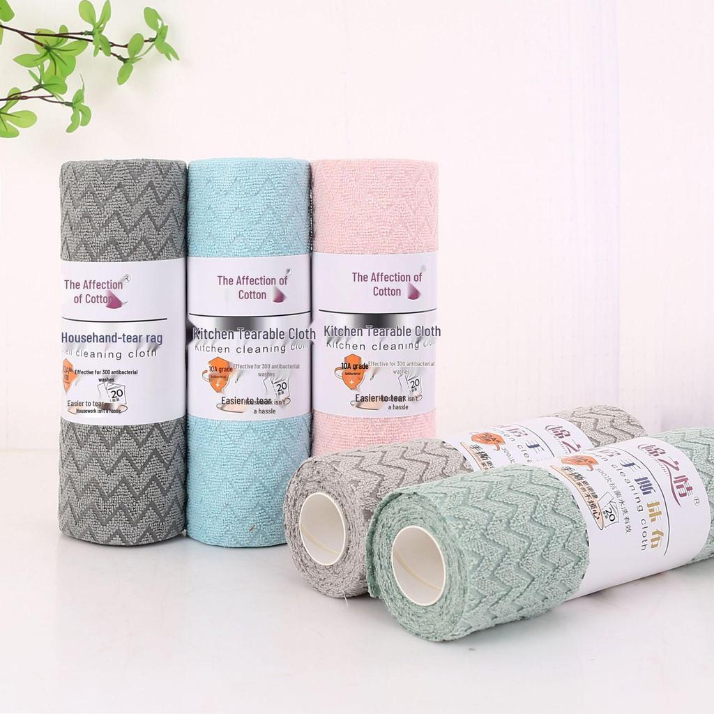 Lazy Person's Kitchen Rag: Tearable, Dual-Use for Wet/Dry Cleaning, Oil-Resistant, Lint-Free, Reusable.