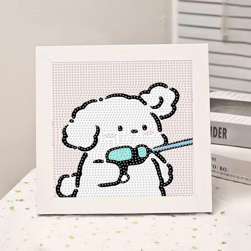 High-End Diamond Painting Diy Van Gogh Starry Sky Cat Creative Handmade Toy Table Decoration Diamond Painting With Frame