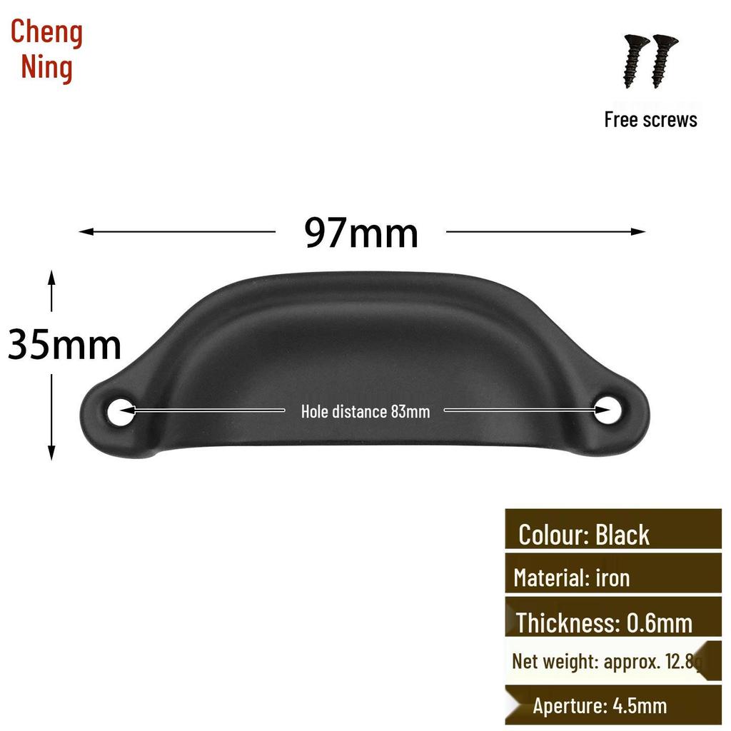 Antique Iron Round Shell Handle for Mini Cabinet Doors