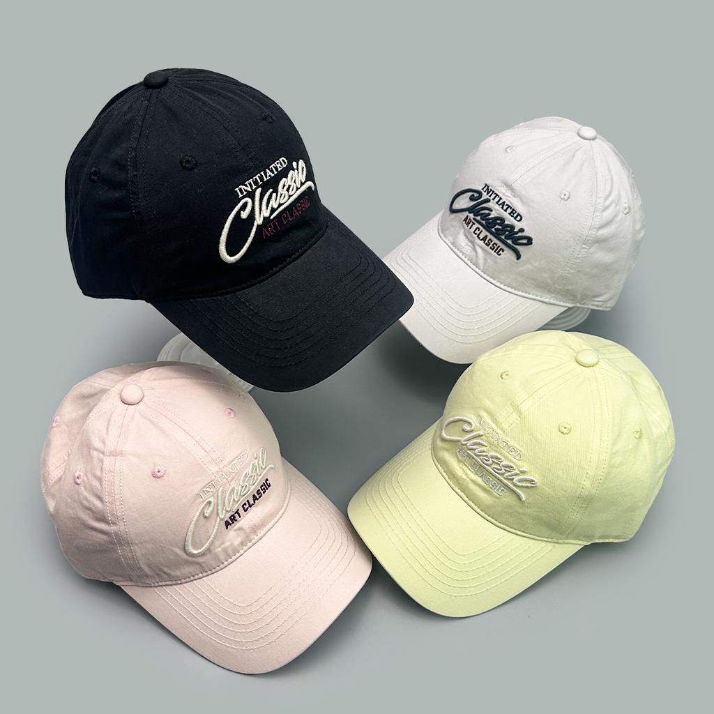 American Retro Embroidery Three-Dimensional Letter Baseball Cap Men'S And Women'S Sunshade Soft Top Casual Cap