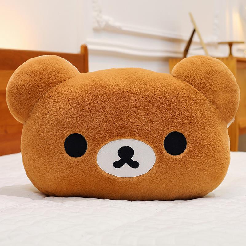 

Rilakkuma Big Head Plush Pillow Large Size Cute Soft Stuffed Toy Cushion Bedroom Sofa Decor Unisex Birthday Gift For Men Women 40CM