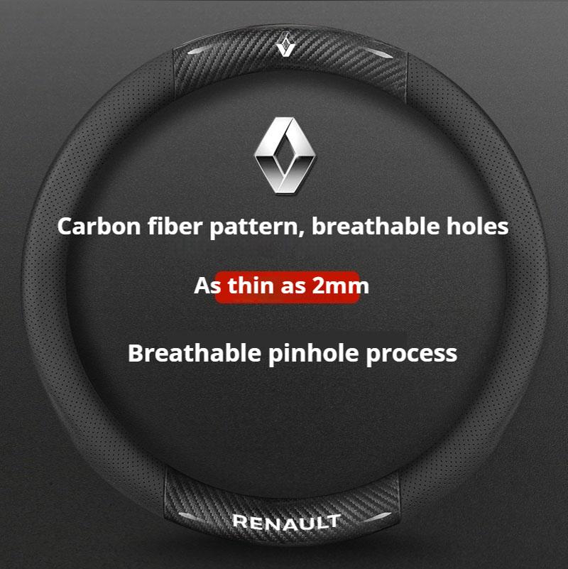 For Renault 2026 New Hub Caps Carbon Fiber Car Steering Wheel Cover For Renault Scenic Clio Laguna 2 3 4 5 Kangoo Fluence Megane