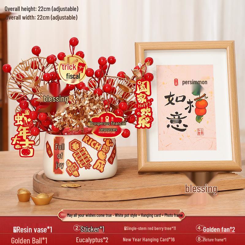 2025 Rok Hada Kaki Nádoba Ozdoba: Nová Domácí Dekorace Štěstí