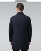Men's Mid-Length Windbreaker with Removable Fur Lining and Velvet, Business Casual Large Size Coat
