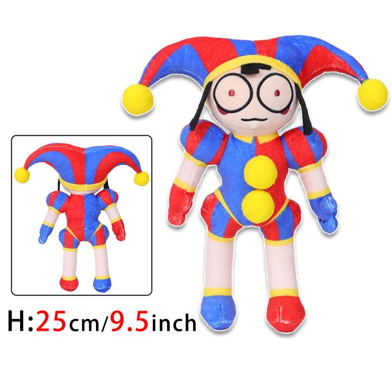 2026 Cute Clown Jester Anime Action Figures Plush Keychain – Colorful Circus Themed Stuffed Toy for Bag Decor & Birthday Gift