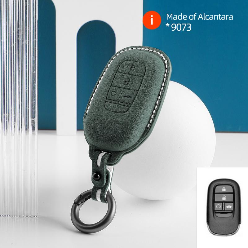 Car Key Case Cover Shell For Honda Vezel City Civic Jazz Brv Brv Hrv Remote Protector Suede Interior Accessories