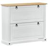 Shoe Cabinet Corona White 99 X 32 X 85 Cm Solid Pine Wood