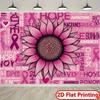 2D Hope & Courage Breast Cancer Awareness Backdrop for Photoshoot & Decoration
