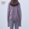 Women's Autumn/Winter Loose-Fit Solid High-Neck Wool Blend Sweater
