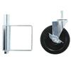 Gate Wheel Spring Loaded Caster Multi Function Damping Aluminum 5in 90kg Load Capacity(White )
