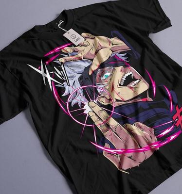 Gojo Satoru T-Shirt Jujutsu Kaisen Anime Horror Funny Gift Shirt All Size