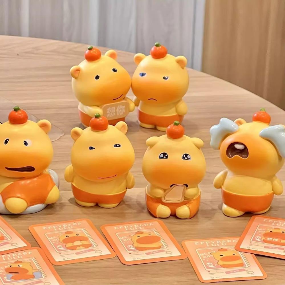 Lulu Capybara Surprise Toy Resin Miniature Ornament New Water Dolphin Ornaments  Gift