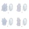 Heart House Candle Holder Molds for Resin Epoxy Casting Mold DIY House Shaped Candlestick Mould with Base Home Decors