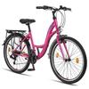 Licorne Bike Stella Premium City Bike 24, 26 and 28 Inches – Dutch Bike for Men and Women [Pink, 26]