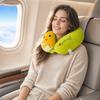 Memory Foam U Shaped Travel Neck Pillow Ergonomic Support Headrest Pillow for Cervical Spine Protection Office Use